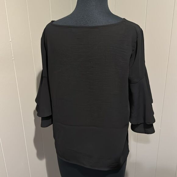 Jack by bb dakota black double tier bell sleeve pullover top. XS. - Picture 3 of 4